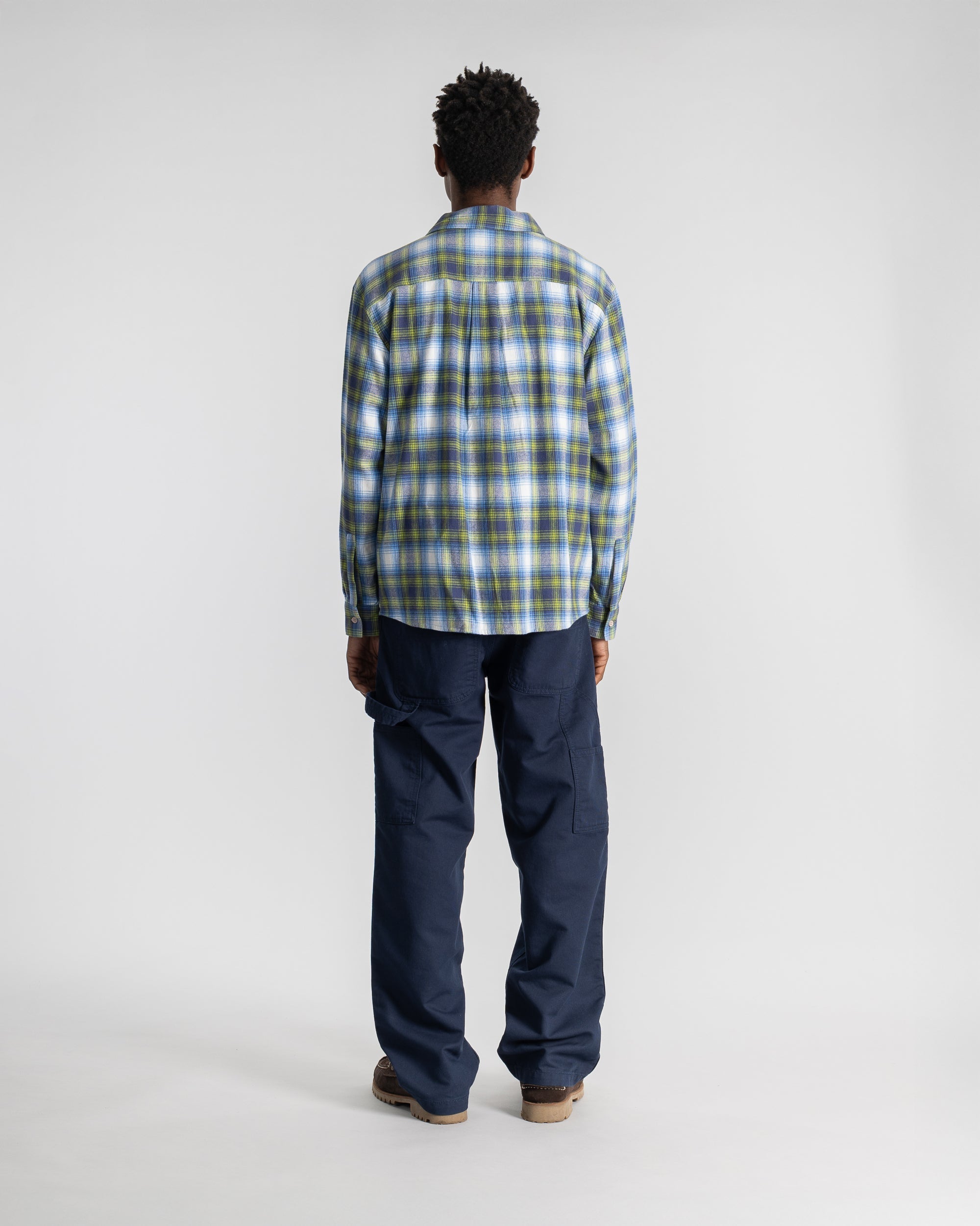 Camisa de franela - Cuadros azul brillante