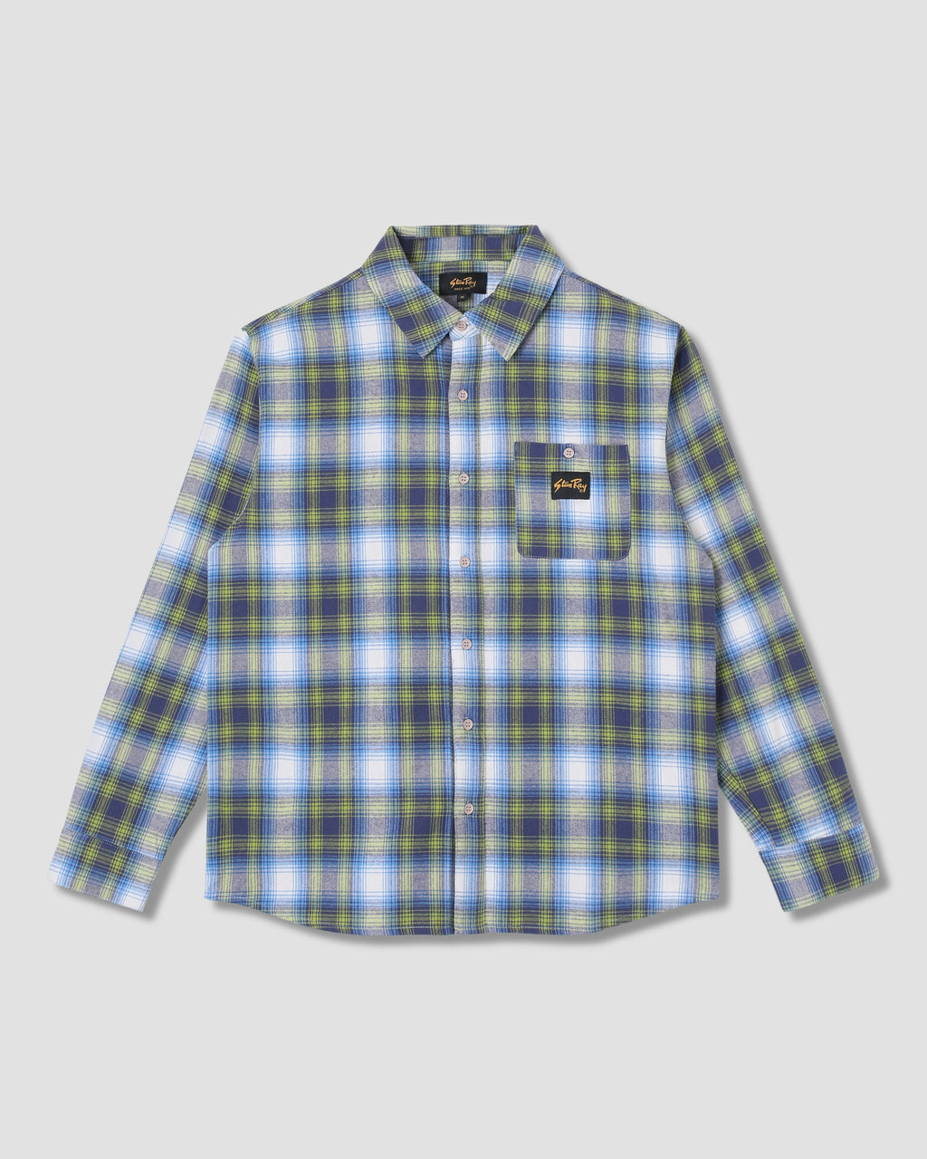 Camisa de franela - Cuadros azul brillante