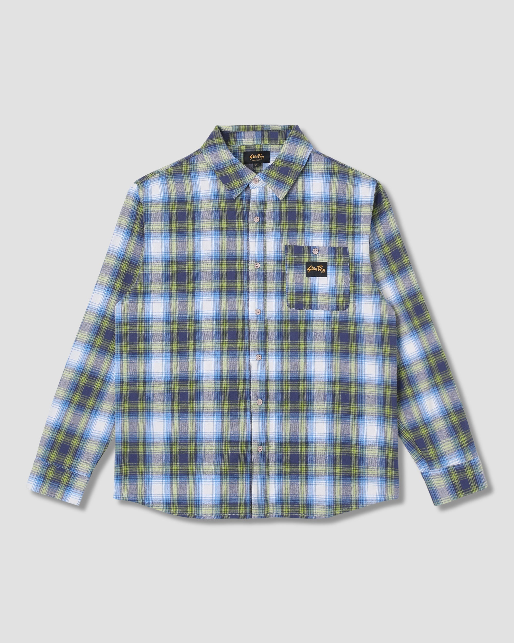 Camisa de franela - Cuadros azul brillante