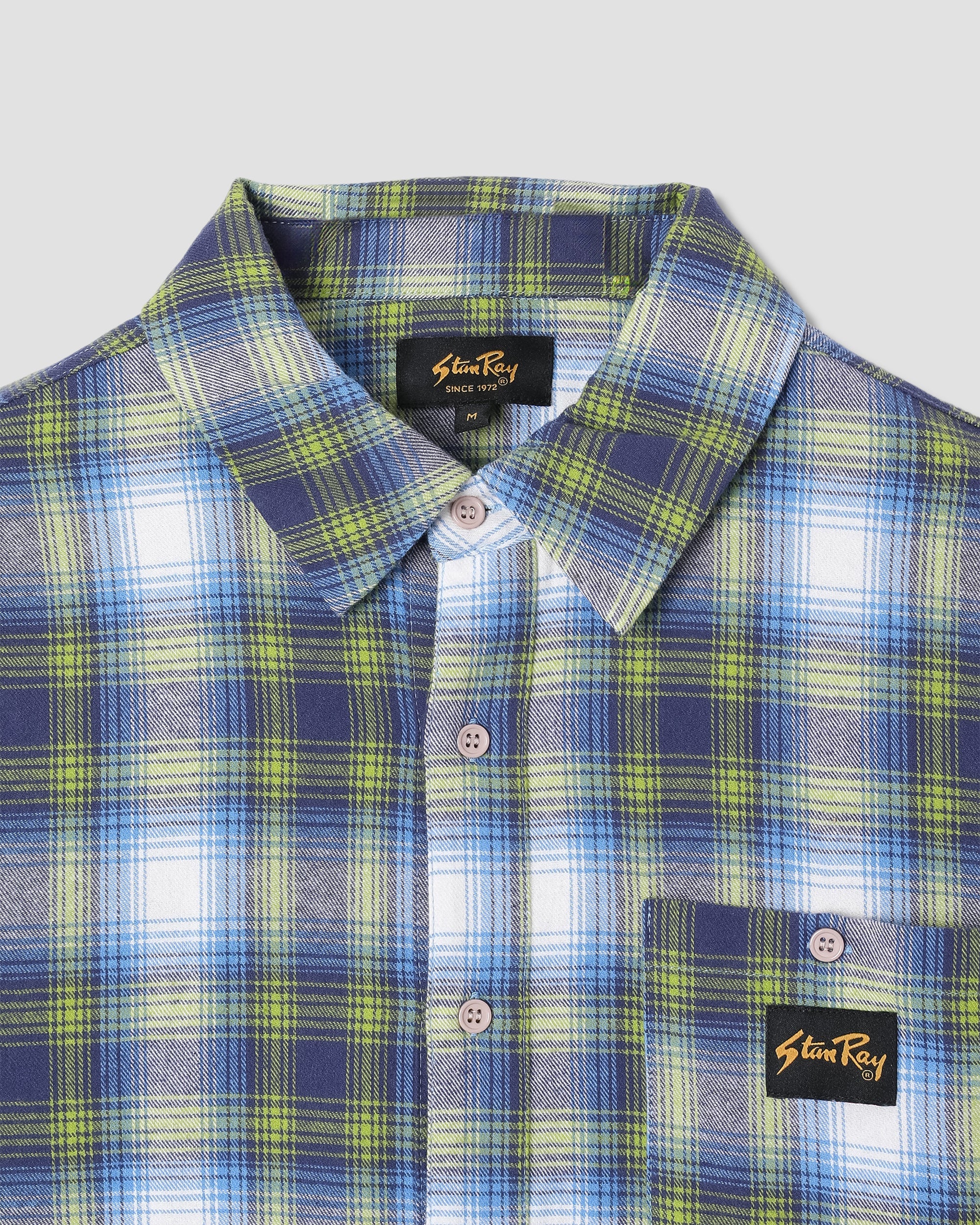 Camisa de franela - Cuadros azul brillante
