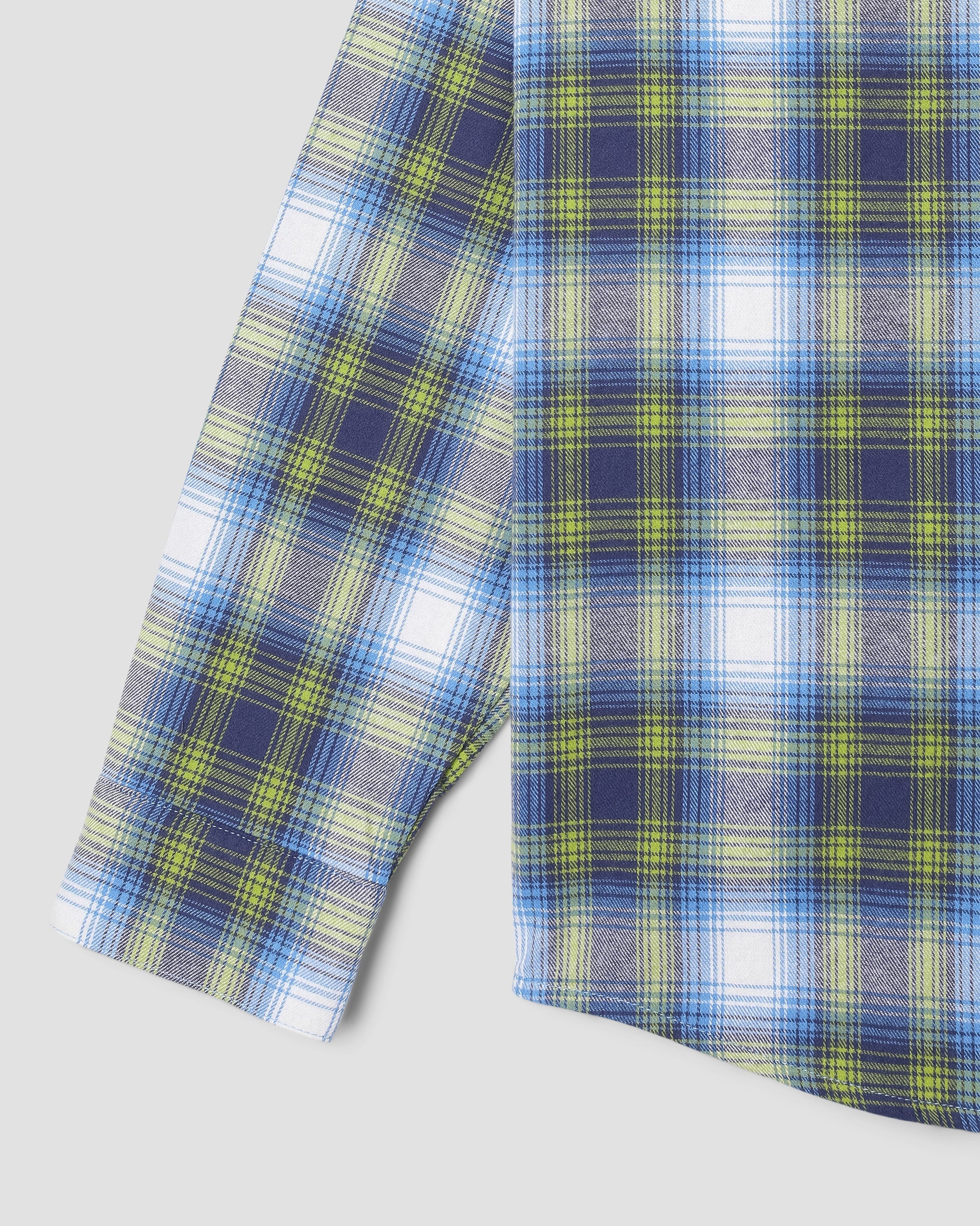 Camisa de franela - Cuadros azul brillante