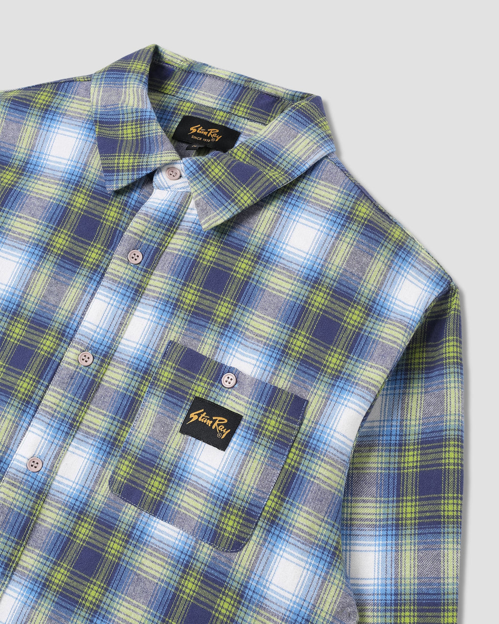 Camisa de franela - Cuadros azul brillante