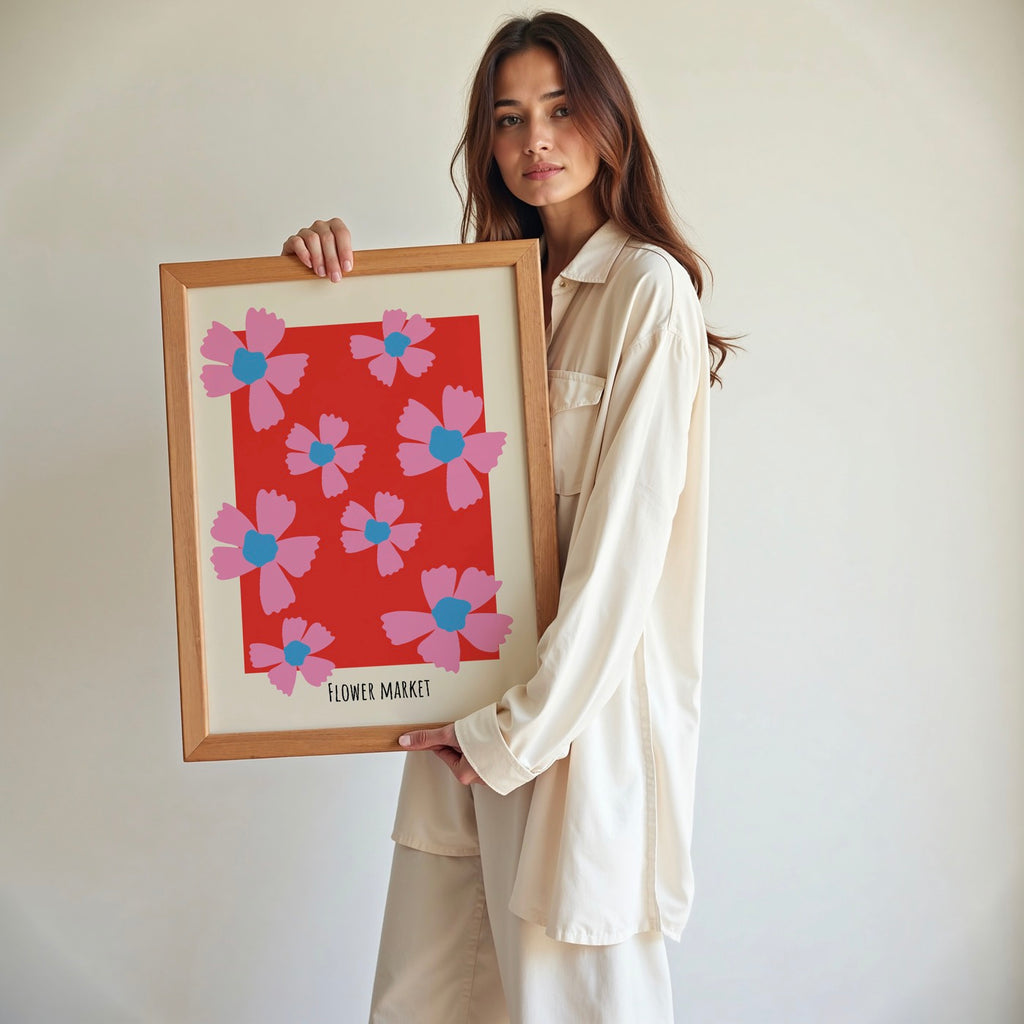Flower Market - Rouge & Bleu