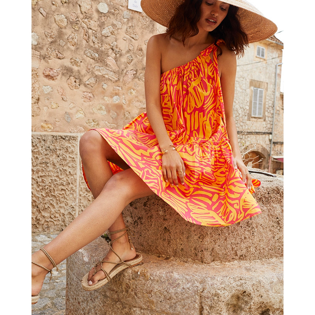 Vestido Corto Flo - Fucsia