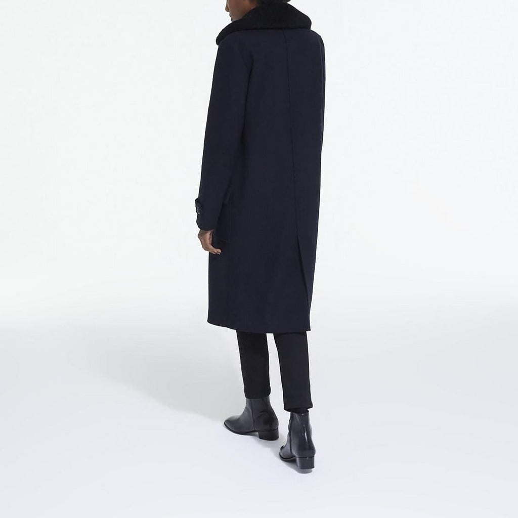 Long Caban Style Double Breasted Coat - Women