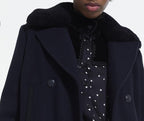 Long Caban Style Double Breasted Coat - Women