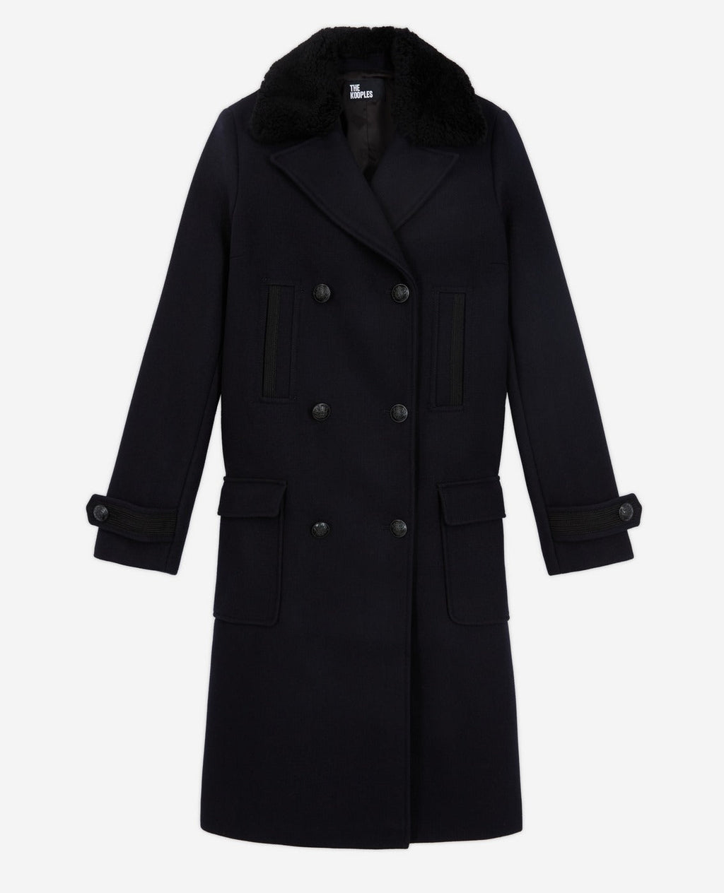 Long Caban Style Double Breasted Coat - Women