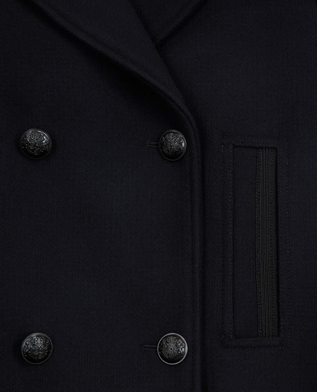 Long Caban Style Double Breasted Coat - Women