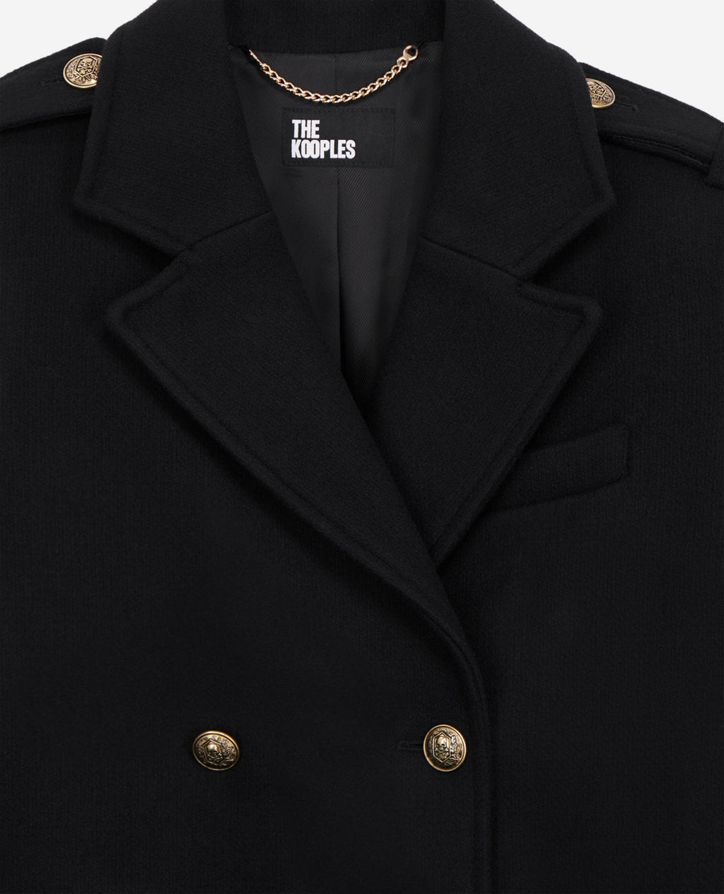 The Kooples - Caban En Laine - Noir - Femme