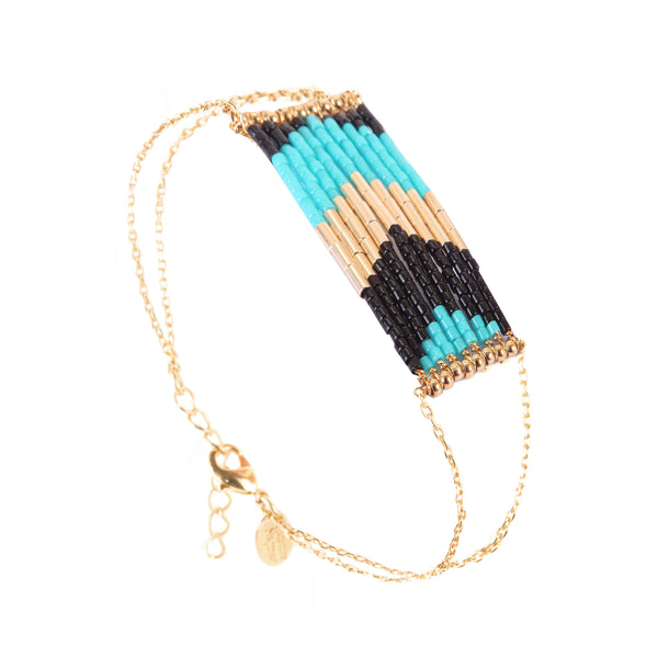 Multicolored Gold Folk Bracelet