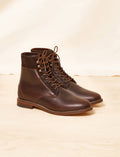 Combat Boots - Lined Combat Boots - Burgundy - Men