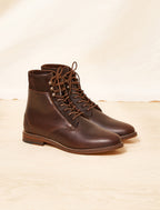 Combat Boots - Lined Combat Boots - Burgundy - Men