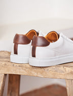 Frisco V3 Lace-Up Sneakers - White & Burgundy - Men