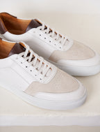 Frisco V3 Lace-Up Sneakers - White & Burgundy - Men