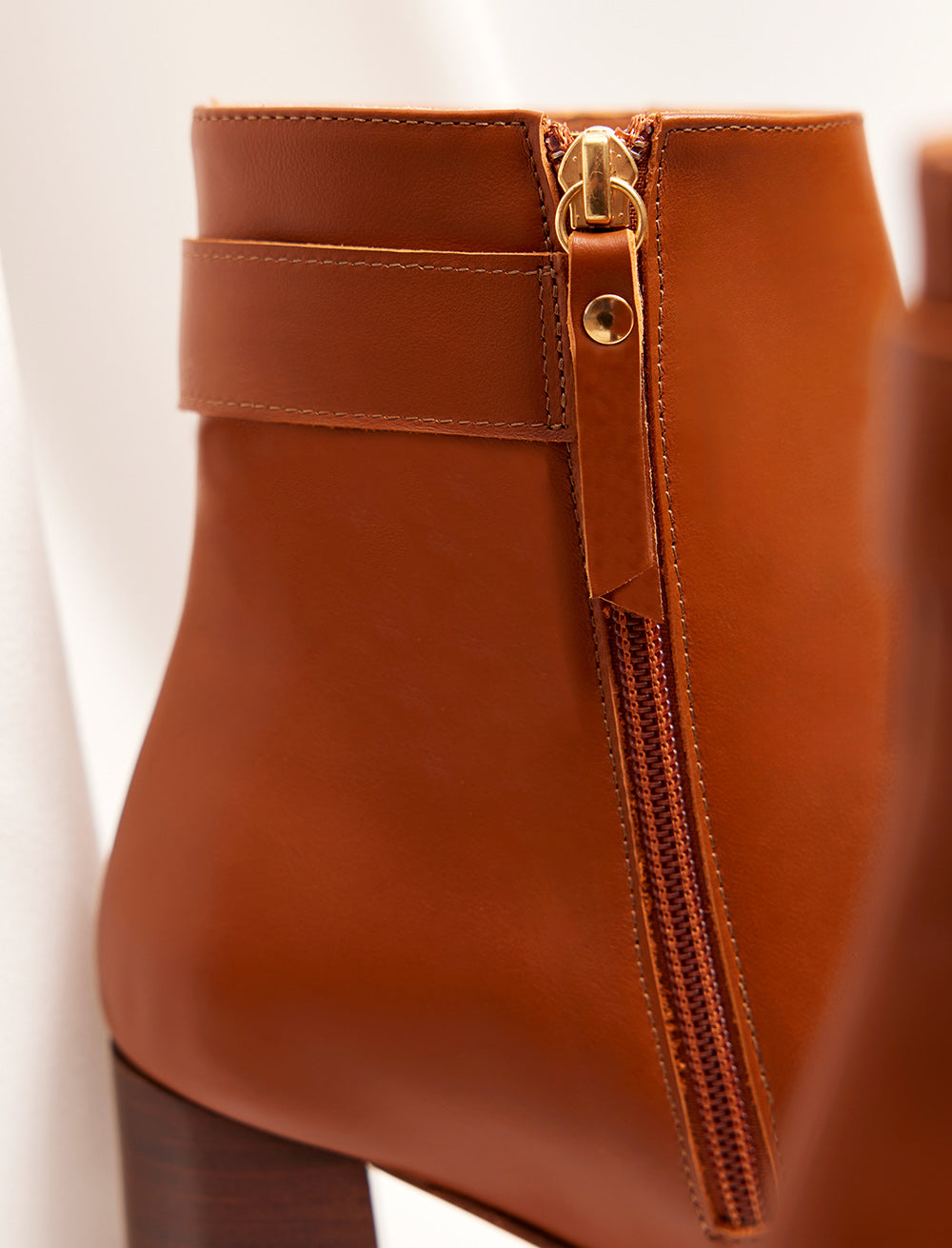 Bottines À Talon Giada - Cognac - Femme