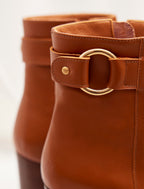 Bottines À Talon Giada - Cognac - Femme
