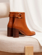 Bottines À Talon Giada - Cognac - Femme