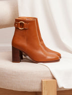 Bottines À Talon Giada - Cognac - Femme