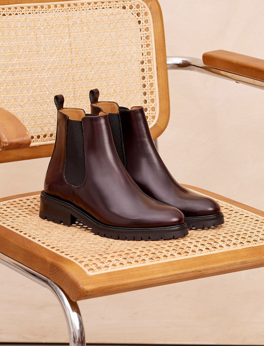 Joy Ankle Boots - Bordeaux - Women