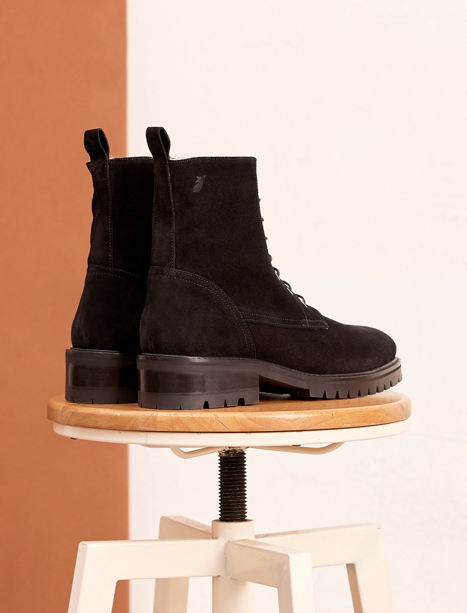 Juliette Ankle Boots - Fur-Lined Black - Women