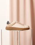 Lino Lace-Up Trainers - Cream & Black - Men