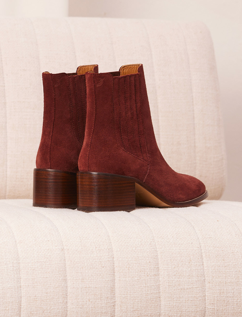 Botas Chelsea de tacón Lisa - Muscat - Mujer