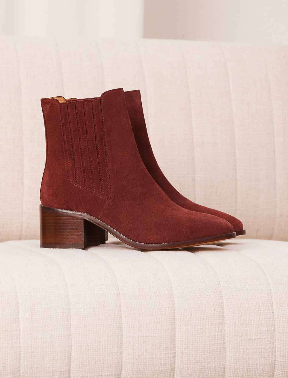 Botas Chelsea de tacón Lisa - Muscat - Mujer