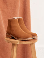 Mathilde Ankle Boots - Fur-Lined Chestnut - Women