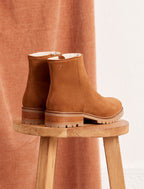 Mathilde Ankle Boots - Fur-Lined Chestnut - Women
