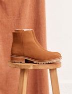 Mathilde Ankle Boots - Fur-Lined Chestnut - Women