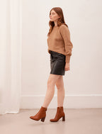 Bottines À Talon Giada - Cognac - Femme