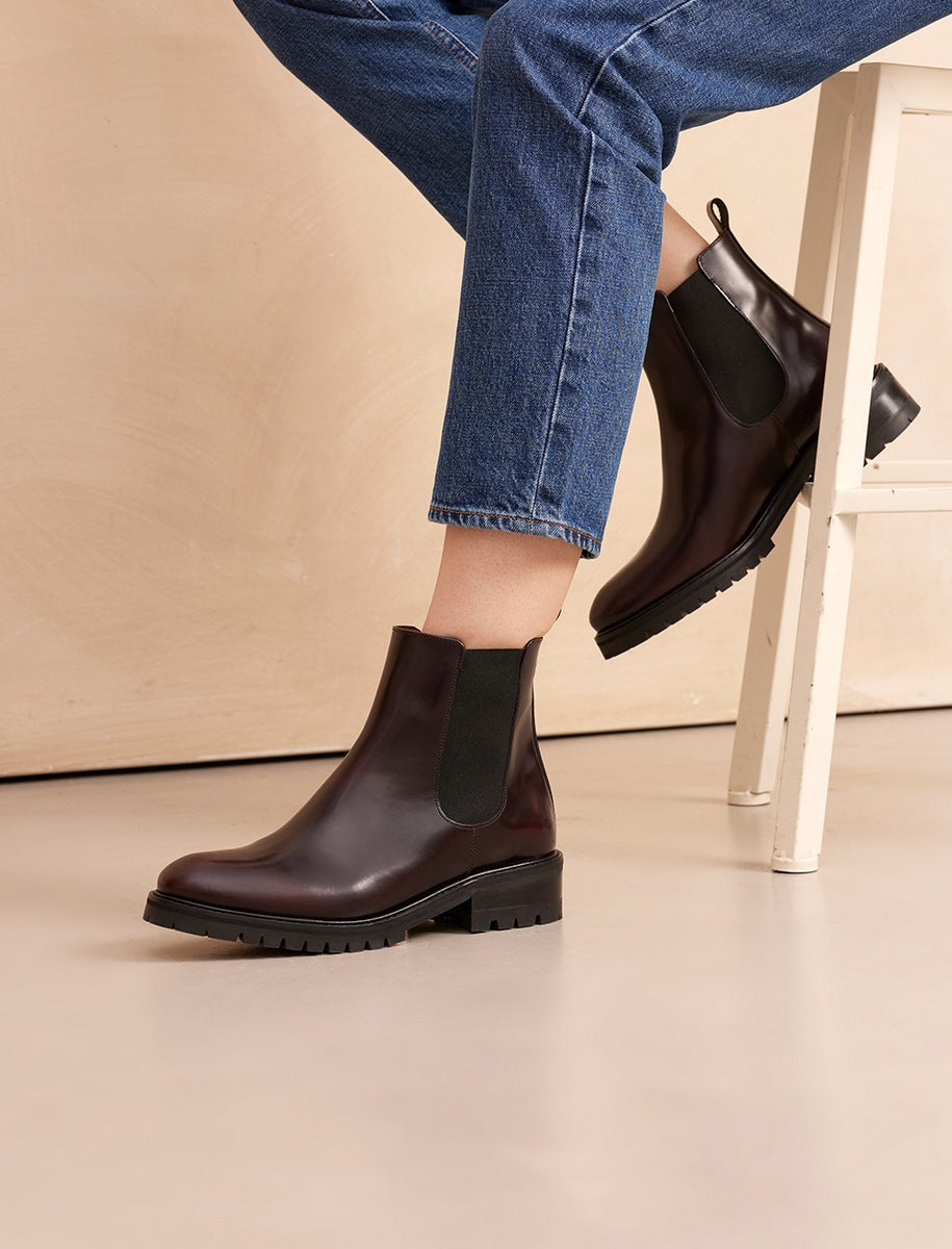 Joy Ankle Boots - Bordeaux - Women