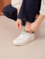Sneakers À Lacets Vasco - Blanc & Cèdre - Femme