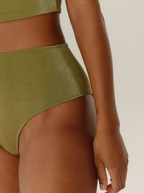 High Shiny Khaki Panties