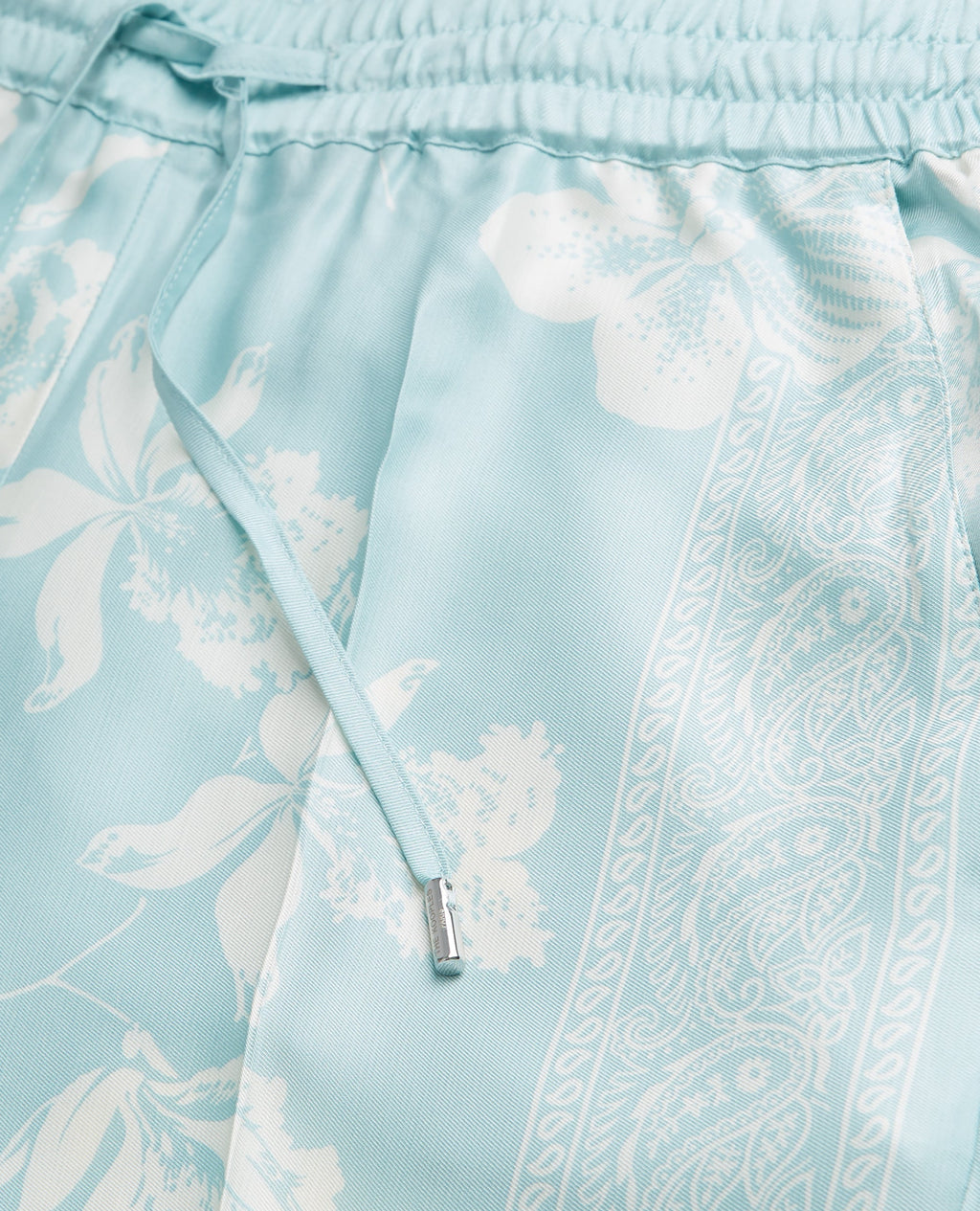 The Kooples - Blue And White Trousers With Flowing Scarf Pattern - Women