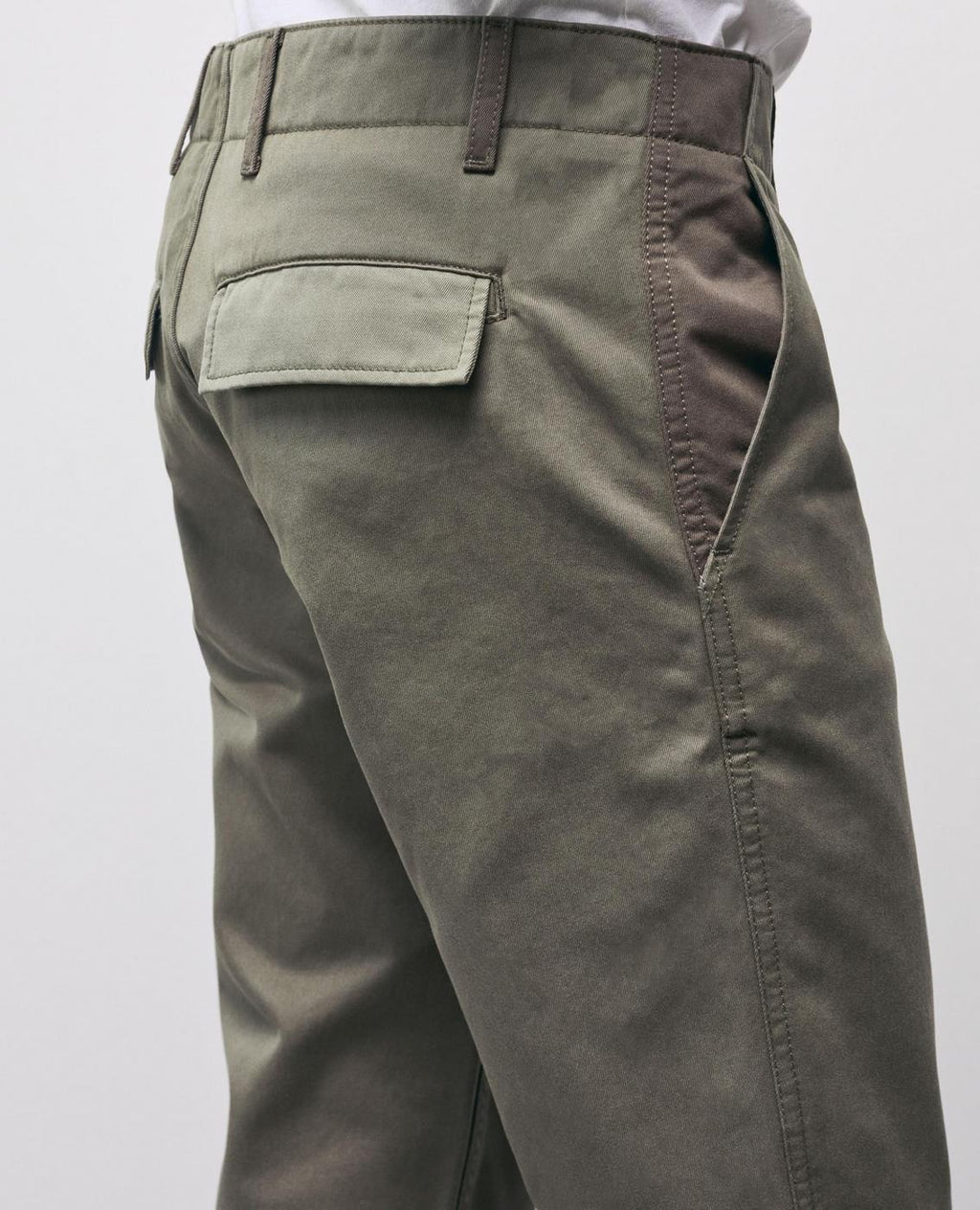 The Kooples - Pantalón recto 7/8 - Caqui - Mujer