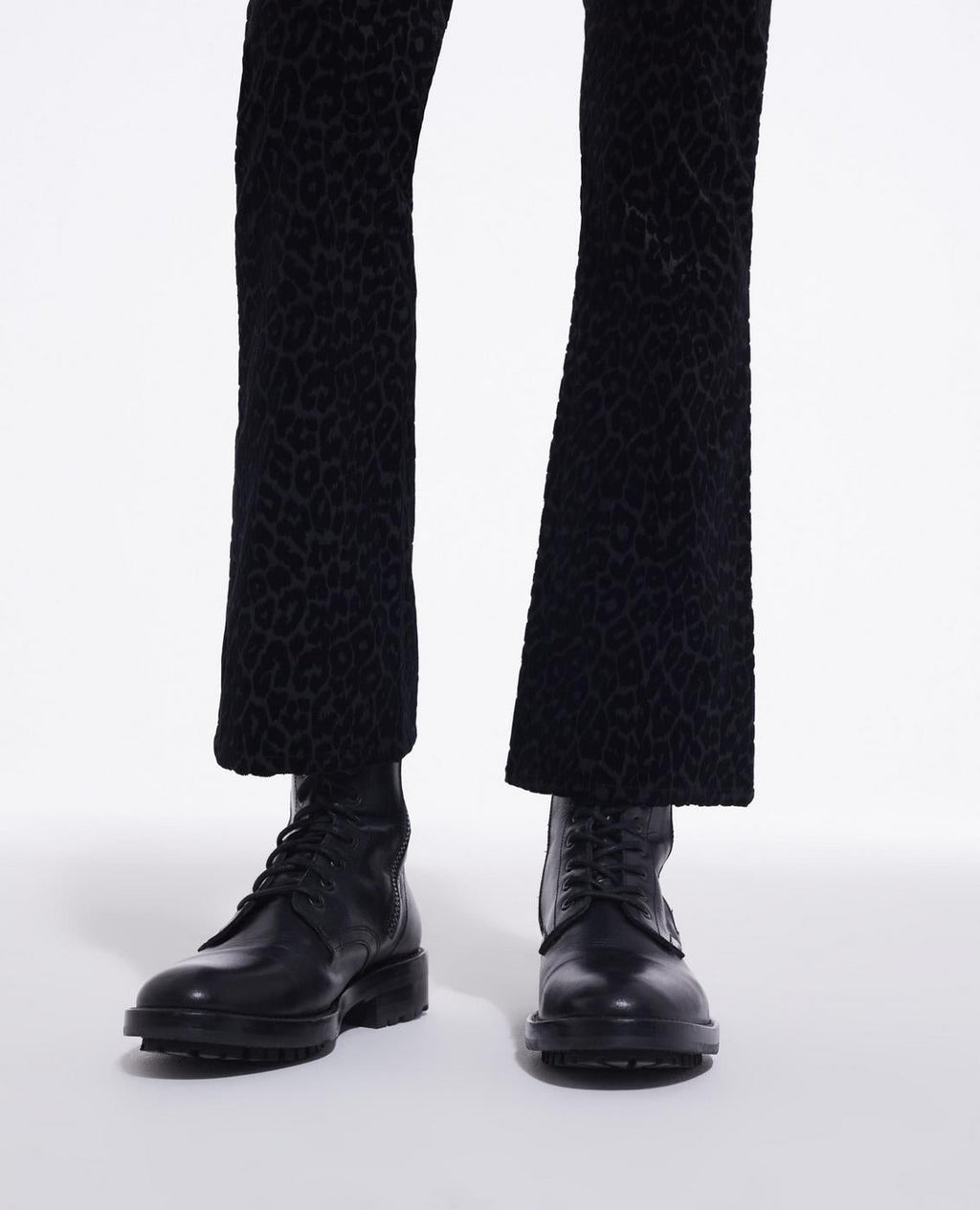 The Kooples - Pantalon Bootcut - Noir Et Gris Foncé - Femme