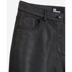 The Kooples - Pantalón campana piel de cordero - Negro - Mujer
