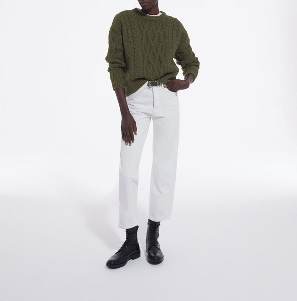 The Kooples - Jersey punto ochos lana con cuello redondo - Mujer