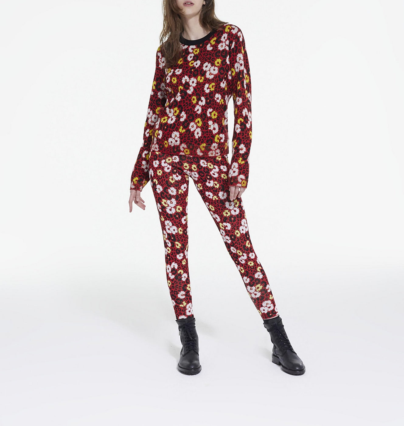 The Kooples - Pull En Laine - Rouge Et Noir - Femme