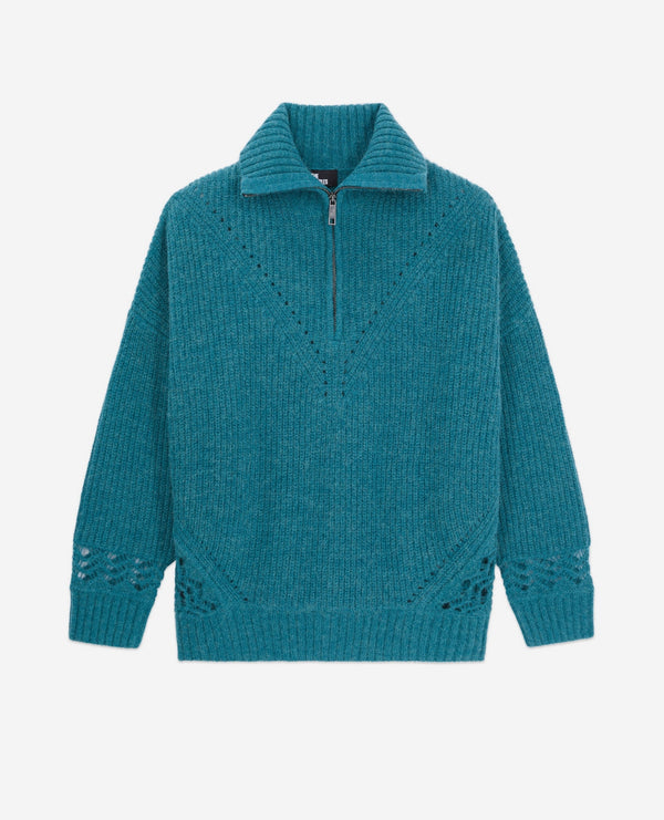 The Kooples - Jersey Lana Y Alpaca - Azul Pato - Mujer