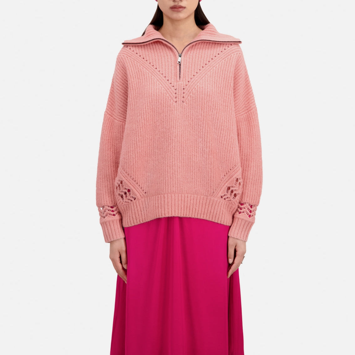 The Kooples - Pull En Laine Et Alpaga - Rose - Femme