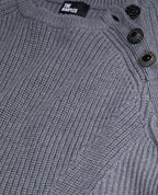 The Kooples - Pull Col Rond A Cote Perlees Et Boutons Bijoux - Femme