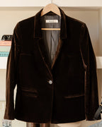 Blazer Lionel Velours Chocolat