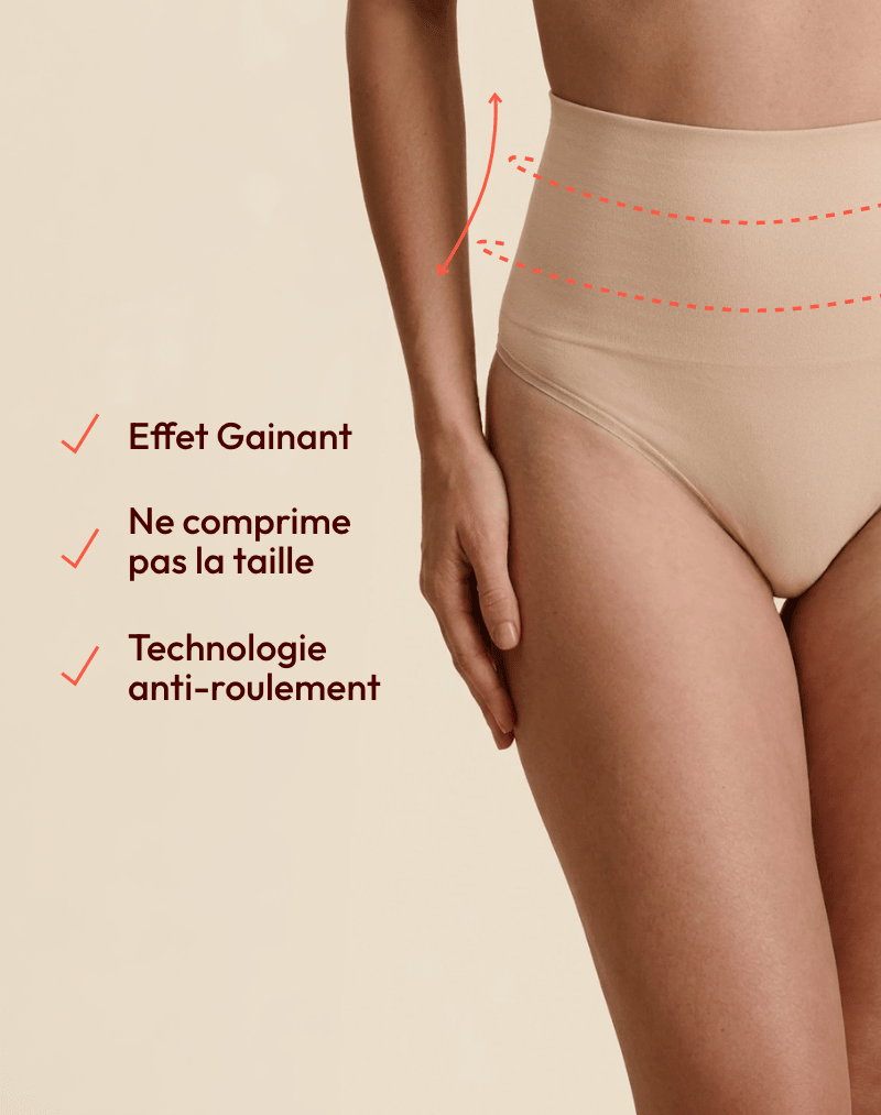 Talia High-Waisted Shaping Thong - Nude