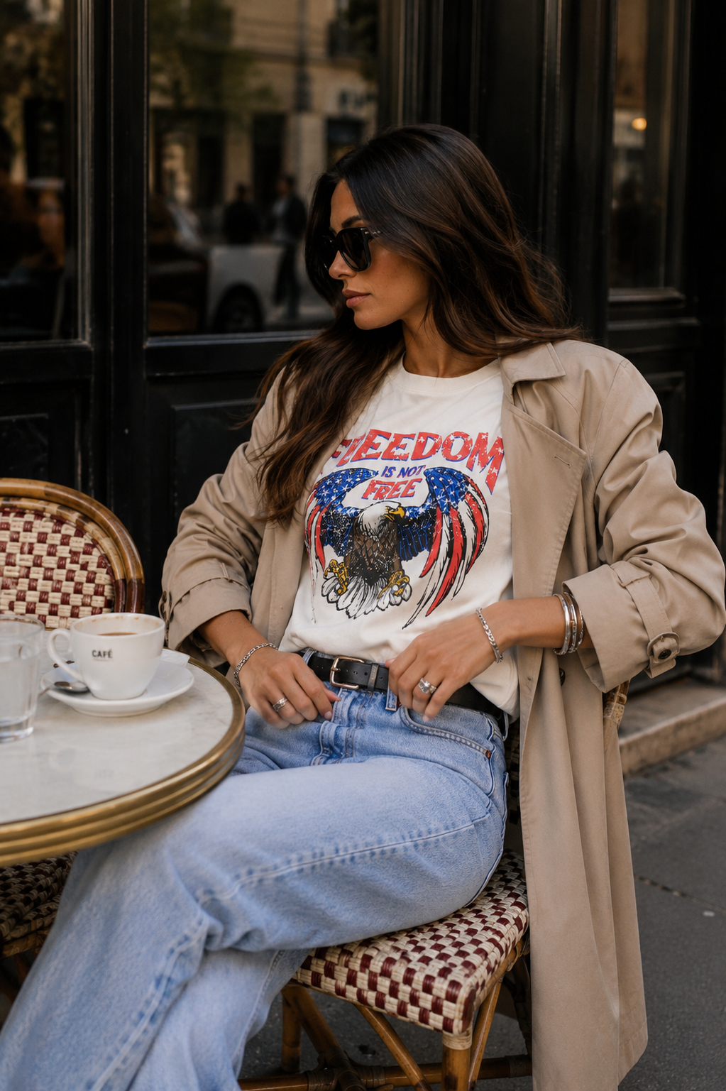 Tee Shirt Freedom - Blanc