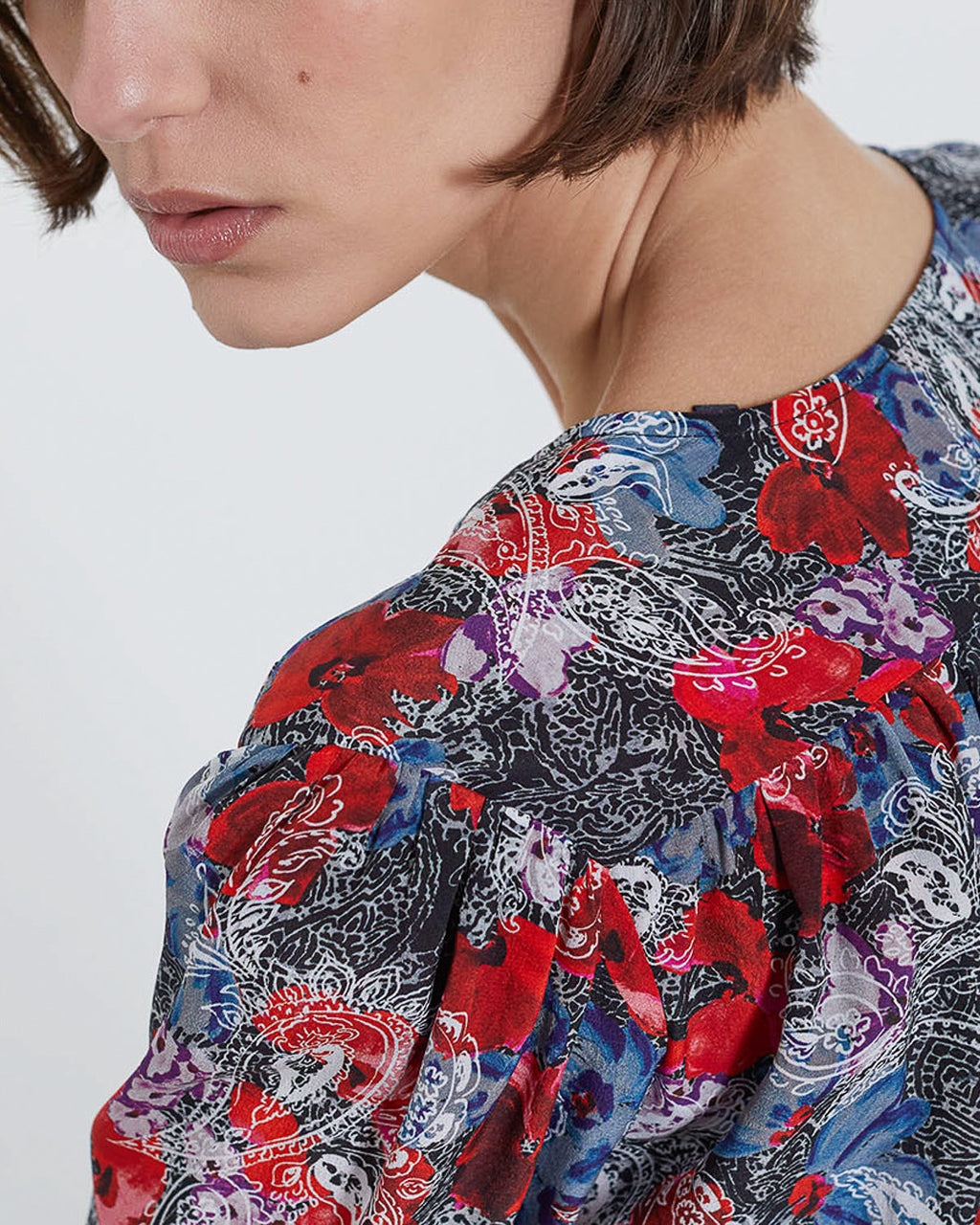 The Kooples - Robe Courte En Soie À Imprimé Fleuri - Femme