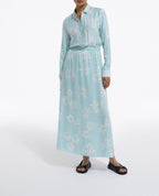The Kooples - Robe Légère Imprimée Bleue Et Blanche - Femme