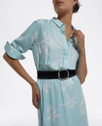 The Kooples - Robe Légère Imprimée Bleue Et Blanche - Femme