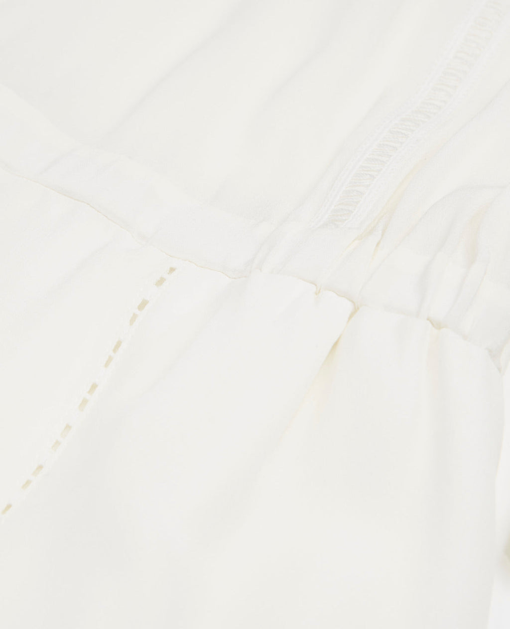 The Kooples - Vestido Corto De Seda Blanco Con Lazo En Las Mangas - Mujer
